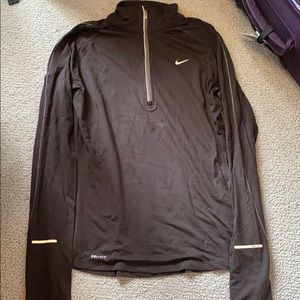 Women’s brown Nike dri fit half zip